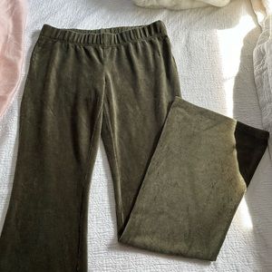 Velour flare leggings